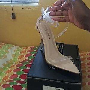 Clear nude sandal